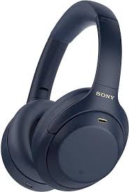 Sony Wh-1000Xm4 Wireless Noise Cancelling Bluetooth Over-Ear Headphones With Speak To Chat Function And Mic For Phone Call, Blue